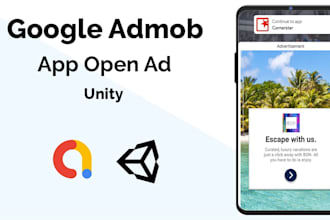 integrate admob ads, unity ads or any ads in unity game