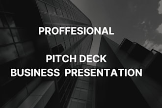 make a professional powerpoint presentation, investor pitch deck