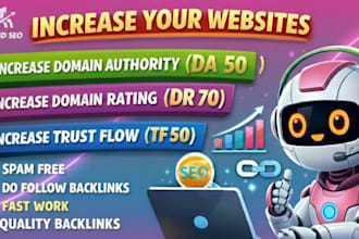 increase domain rating dr 70 increase dr70, increase tf 30 quality backlinks
