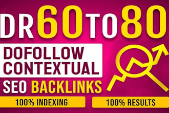 do high quality contextual DR 80 SEO dofollow backlinks