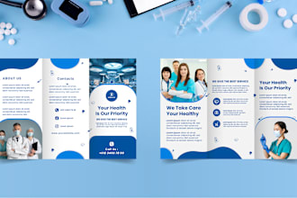 design medical, dental, mental health care flyer, brochure or roll up banner