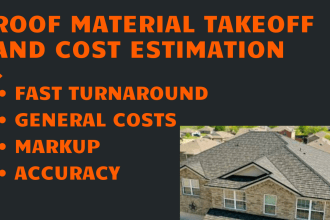 accurately provide roof material takeoff and estimation