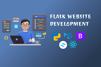 develop full stack hybrid website app using flask or django
