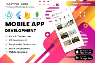 develop premium mobile app android ios using flutter react native