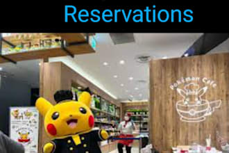 reserve a place for pokemon cafe and kirby cafe