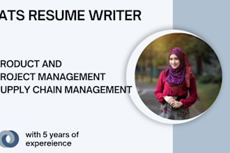 write product, project, supply chain management  ats resume and  cl linkedin