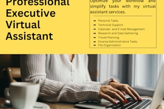be your executive administrative virtual assistant