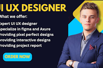 design UI UX design for your mobile and web in axure rp 10
