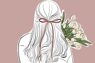 draw simple line art illustration