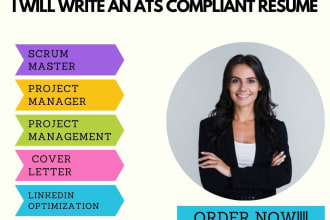 write scrum master agile and project management resume