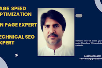 do page speed, on page, and technical SEO to boost rankings