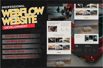 develop, redesign or design webflow website convert figma to webflow expert