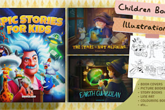 do children book, picture book illustration or book covers