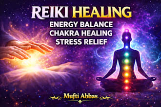 perform reiki energy healing and chakra balancing for stress relief