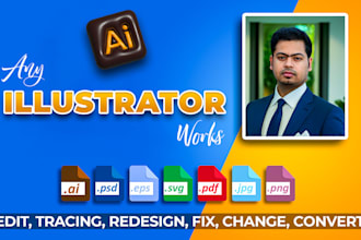 do any adobe illustrator works, logo redesign, vector art