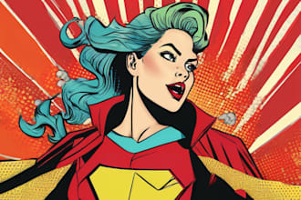 do a professional pop art or comics portrait