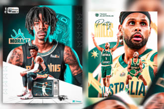 create an exceptional and modern sports flyer, poster and banner