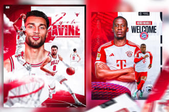 create high class basketball, football, committed edits, sports flyer or poster