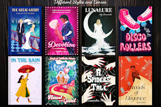 design an illustrated book cover or kindle ebook cover