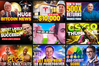 create an outstanding clickbait youtube thumbnail design