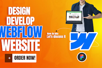 design and build a modern webflow website, figma to webflow