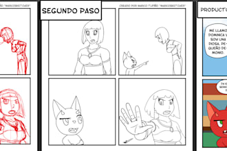 hacer dibujos de personajes y comics