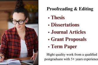 professionally edit or proofread your thesis, dissertation or journal article