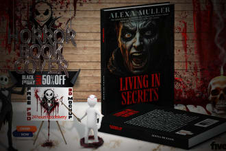design horror book cover, thriller book cover and fantasy cover in just 3 hrs