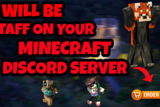 be staff on your minecraft discord server