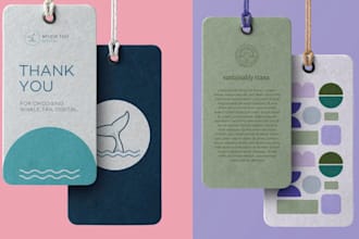 design professional clothing hang tag and label