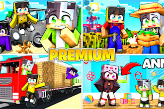 make the best professional minecraft thumbnail