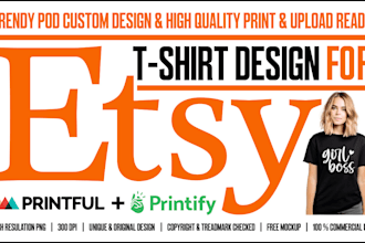 do custom t shirt design for etsy