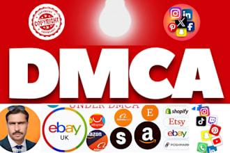 remove copyright products ebay,amazon,shopify,etsy,walmart under dmca