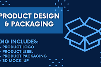 design product packaging and product lebel with brand logo