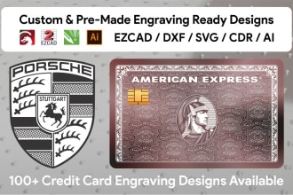 prepare logo and credit card engraving designs ezcad dxf