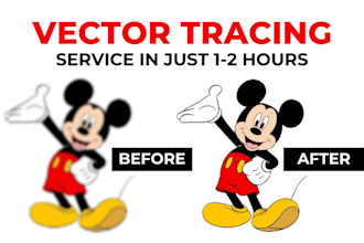 do vector tracing, edit and enhance your logo or image