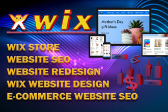 wix website design and redesign with website SEO coding improve wix store