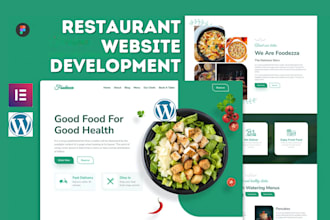 develop restaurant, fast food, coffee cafe and grocery website