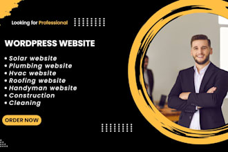 build plumbing, solar, hvac, roofing, handyman website