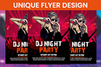 do high quality and eye catching unique flyer design in 24 hours