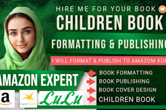 children book formatting, kindle book formatting for amazon kdp book publishing