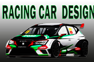design a car wrap for racing car wrap design