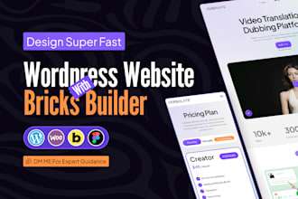 design a fast and responsive wordpress website with bricks builder