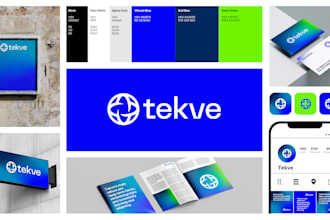 design your brand style guide or visual identity and logo