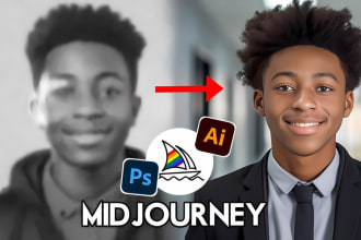 create ai generated portraits by using midjourney ai and photoshop