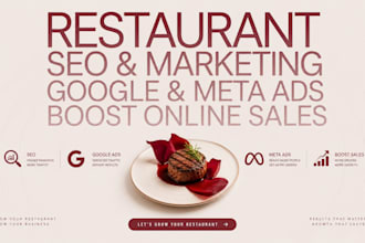 restaurant SEO, markting, google meta ads boost online sales