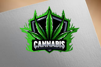 create high quality cannabis grow shop weed hemp marijuana logo design