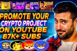 promote your crypto project or nfts projects on my best youtube channel