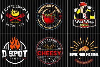 do restaurant, bar, food, cupcake, bakery, ice cream and coffee shop logo design