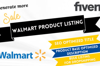 optimize and list products on walmart marketplace